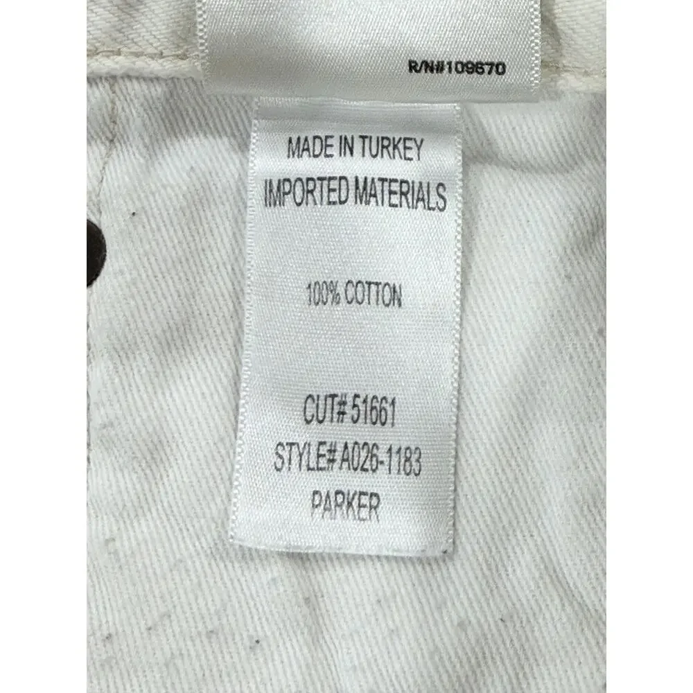 Agolde Parker Jean Denim High Rise Cutoff Shorts White 26